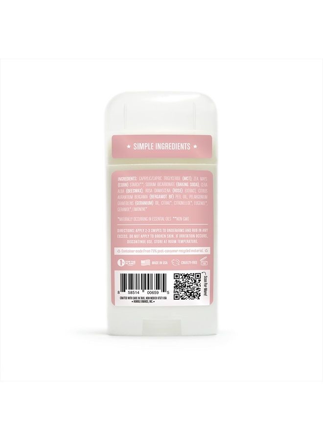 Humble مزيل عرق طبيعي بالكامل خالي من الألمنيوم للنساء والرجال، يدوم طوال اليوم، آمن، ومعتمد خالي من القسوة، ورد مغربي، عبوة من 1 - Image 2