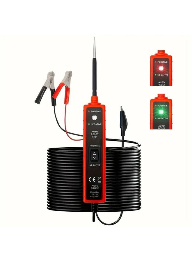 Red Power Circuit Probe Tester 6 24V DC Automotive Electrical Polarity Continuity - Image 2