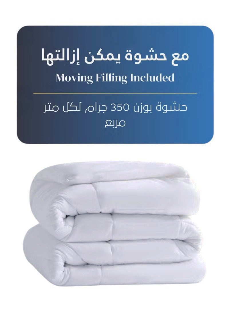 Miral Luxury Hotel Bedding Set – 6 Pieces | Double Size | Soft Duvet with Removable Filling, Fitted Round Sheet, 4 Elegant Pillowcases - Image 4