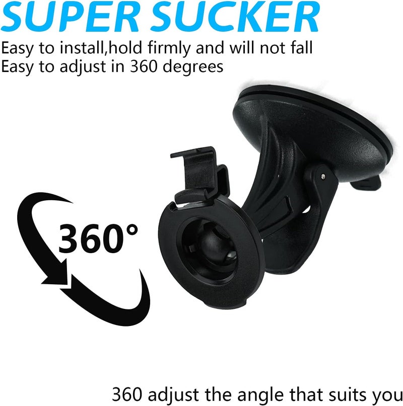 EKIND Car Windscreen Windshield Suction Cup Mount Holder Cradle for Garmin GPS Nuvi Series - 2 Pcs - Image 3