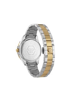 PHILIPP PLEIN PLEIN HEAVEN Women’s 38mm Gold-Tone & Silver Stainless Steel Watch by Philipp Plein with Emerald Green Honeycomb Dial, Roman Numerals & 50m Water Resistance  - Image 3