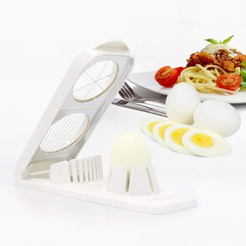 EASY SHOPE EASY SHOPE Home and Kitchen Usable Multi Use and Shape Cutter Tool 2 in 1 New Egg Cutter for Man and Woman with Stainless Steel Cutting Wire Kitchen Cooking Tool Multi Color  - Image 4