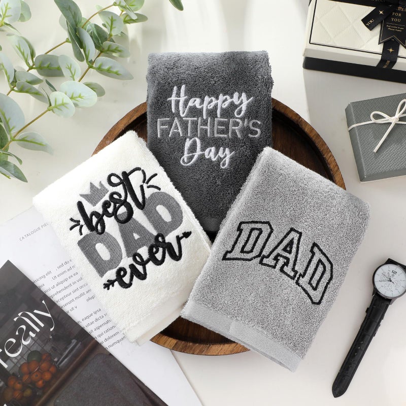FuWeave 3 Pack Easter Bunny Hand Towels Farmhouse Gray Bathroom Decor 13.4 x 29.2 Inch 100% Cotton Embroidered Spring Decorative Towels Absorbent Soft for Hand Drying Cleaning Gift - Image 5