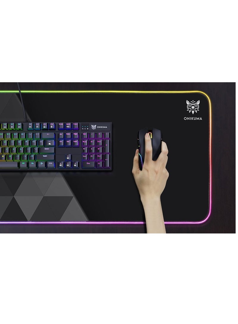 ONIKUMA MP006 RGB Mousepad Black - Image 2