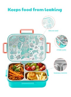 hibobi Kids Lunch Box Stainless Steel Bento Box - Mermaid Pink  - Image 5
