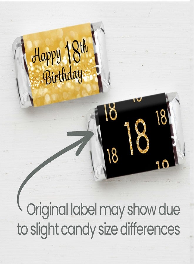 دسكتيكتفز أغلفة شوكولاتة صغيرة لحفلة عيد الميلاد الثامن عشر - أسود وذهبي - 42 ملصقًا - Image 4