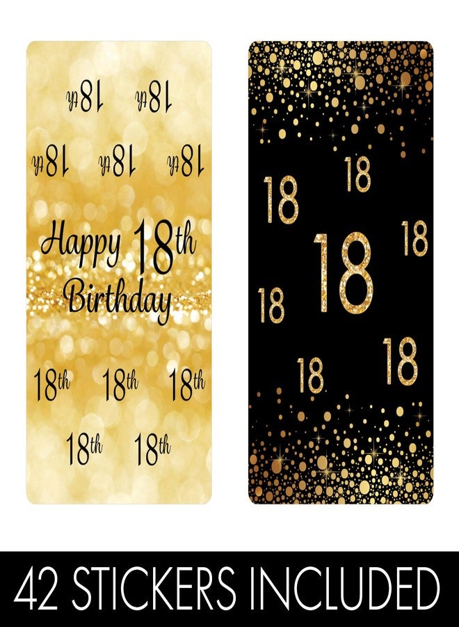 دسكتيكتفز أغلفة شوكولاتة صغيرة لحفلة عيد الميلاد الثامن عشر - أسود وذهبي - 42 ملصقًا - Image 5