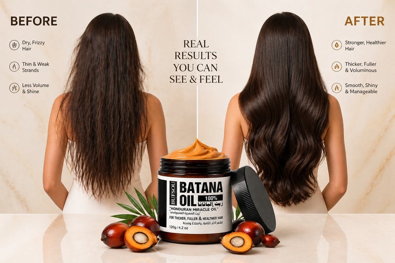 BUFSOU Batana Oil 100% Pure 120g – Honduran Miracle Hair Oil for Hair Growth, Thickness & Repair – Deep Nourishing Treatment for Strong & Healthy Hair - Image 2