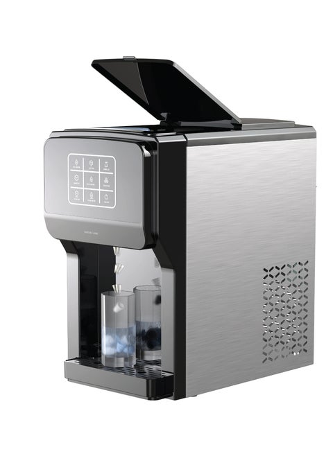 Frosta 3 in 1 Ice Maker 5L /Water Dispenser and Ice Crusher /Add Water and Ice-full Indicator/ Instant Ice Making / Touch Display/ Fast and Efficient Ice-Making for Office and Home - Black