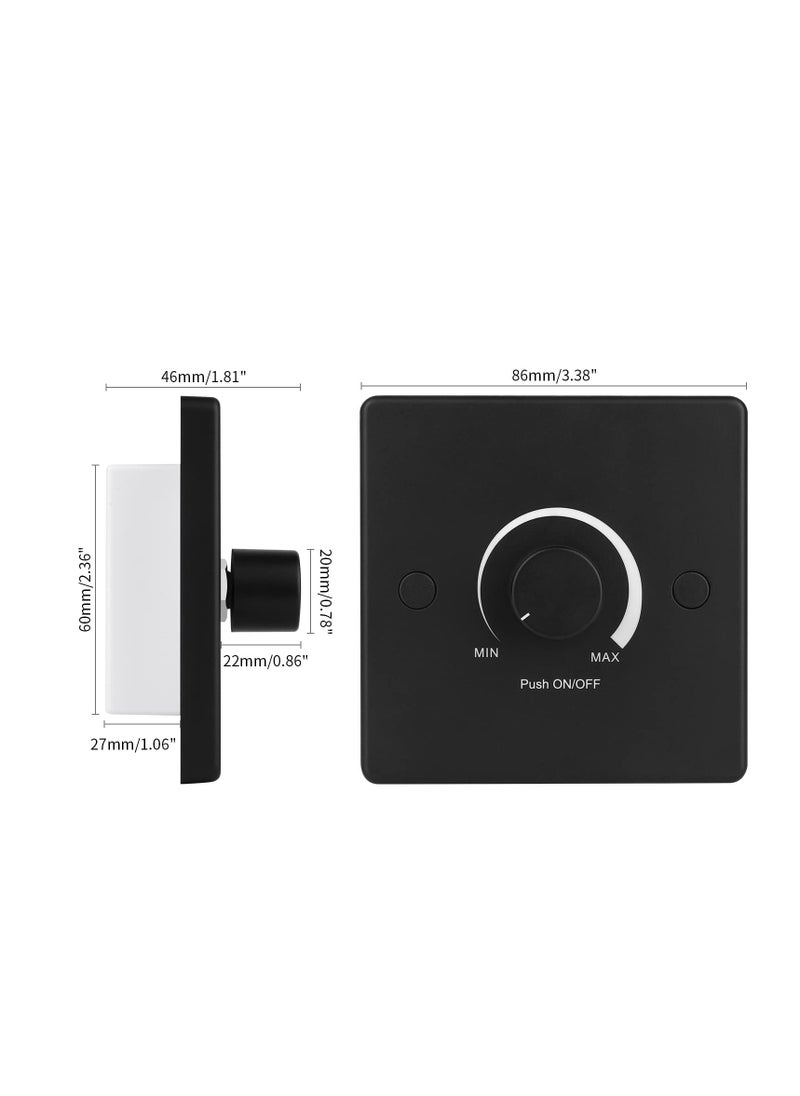 SYOSI - 12V DC Dimmer Switch, 12/ 24 Volt High Side PWM Dimmer with memory function, for RV Light LED Interior Lights LED Light Fixture, Halogen, Incandescent, Used for RV, Auto, Trailer Van Truck, Boat - Image 1