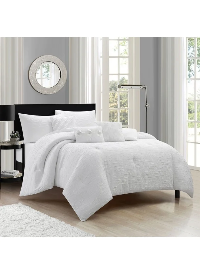 دانوب هوم Allure Slavia 7 -Piece King Comforter Set 240X260 Cm White