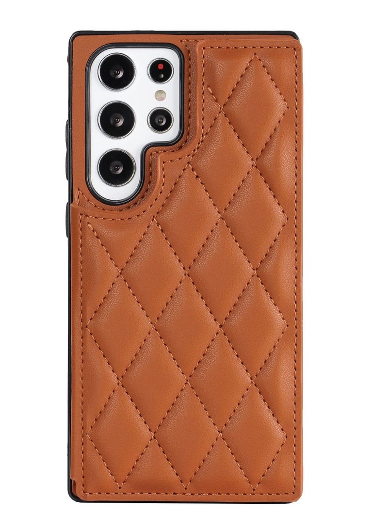 Suteni Magnetic Back Cover Card Slots Leather Phone Case for Samsung - Image 1