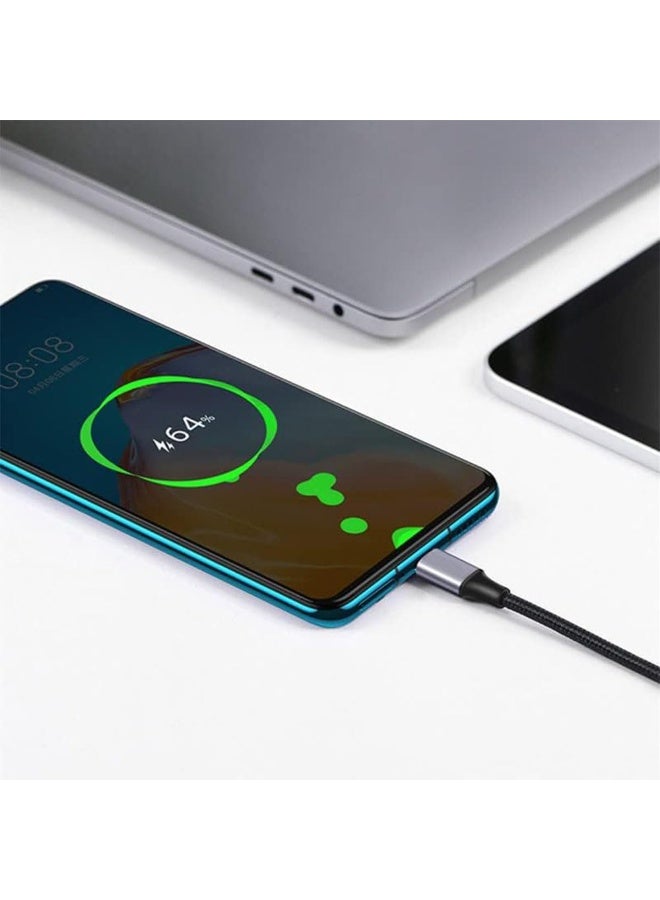 جيه زد اس كابل JZS USB-C إلى USB-C 100 واط، كابل Type-C 3.1 الجيل الثاني، نقل بيانات عالي السرعة 10 جيجابايت في الثانية، شحن سريع 20 فولت 5 أمبير، سلك شريحة E-Marker، مخرج فيديو 4K بتردد 60 هرتز، الطول: 3 أمتار - Image 2