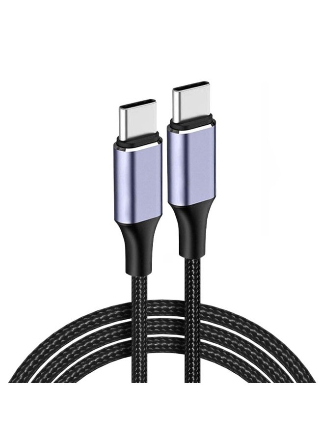 جيه زد اس كابل JZS USB-C إلى USB-C 100 واط، كابل Type-C 3.1 الجيل الثاني، نقل بيانات عالي السرعة 10 جيجابايت في الثانية، شحن سريع 20 فولت 5 أمبير، سلك شريحة E-Marker، مخرج فيديو 4K بتردد 60 هرتز، الطول: 3 أمتار - Image 1