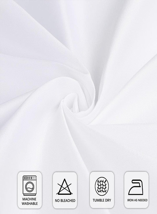 CKIKU 8 Packs White Table Cloth Rectangle 60x102 Inch for 6 Foot Rectangle Tables, Wrinkle Resistant Polyester Fabric Tablecloth Washable Rectangular Table Covers for Dining Wedding Party Buffet - Image 4