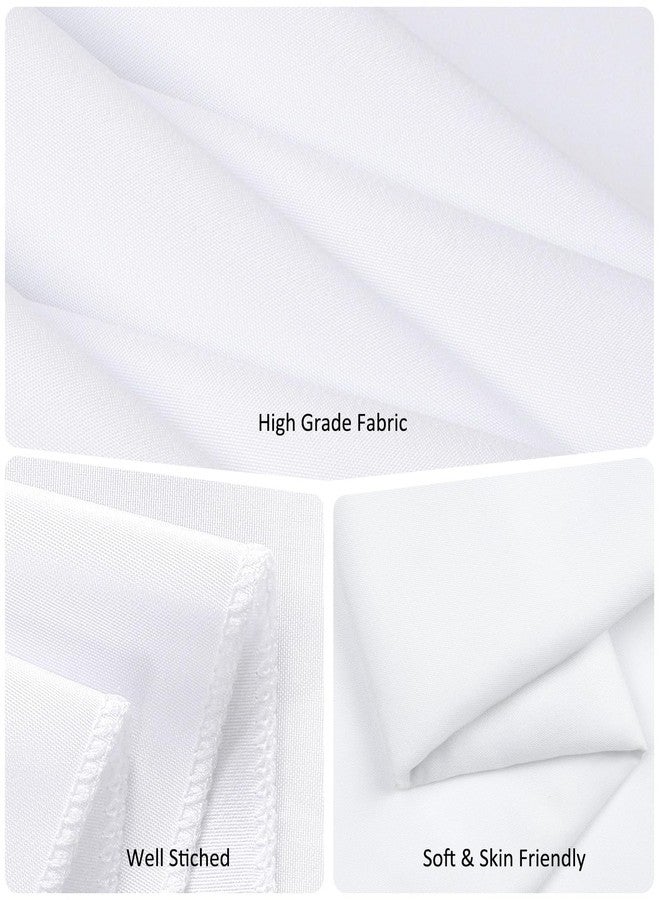CKIKU 8 Packs White Table Cloth Rectangle 60x102 Inch for 6 Foot Rectangle Tables, Wrinkle Resistant Polyester Fabric Tablecloth Washable Rectangular Table Covers for Dining Wedding Party Buffet - Image 5