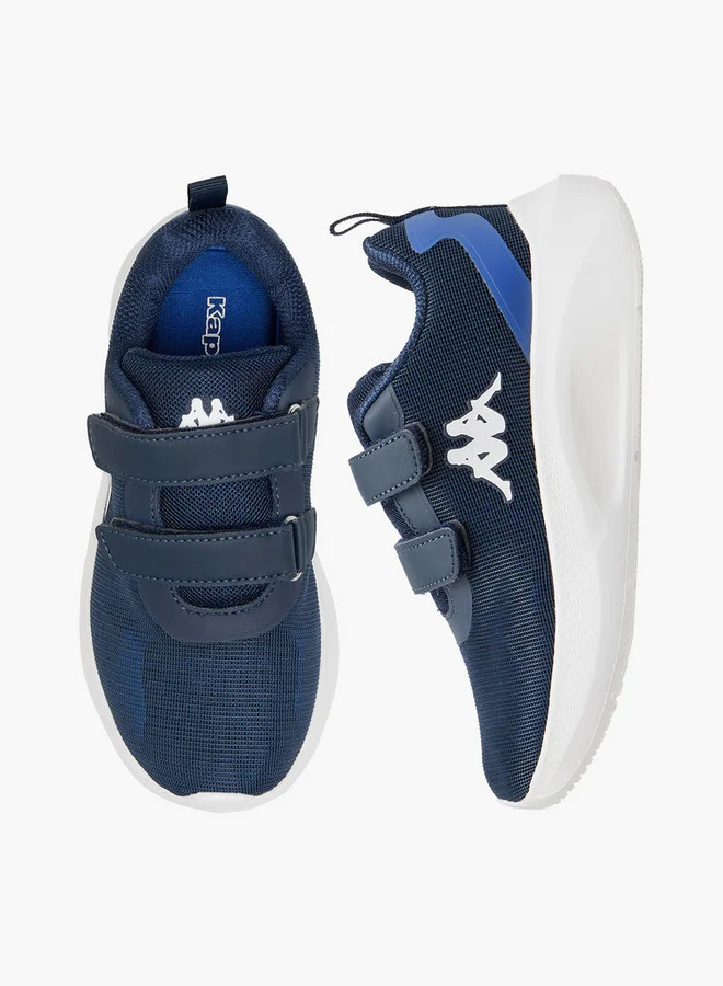 كابا Boys' Logo Print Sports Shoes with Hook and Loop Closure