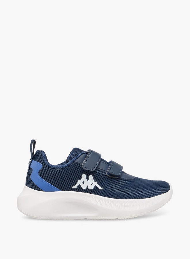 Kappa Boys' Logo Print Sports Shoes with Hook and Loop Closure - Image 3