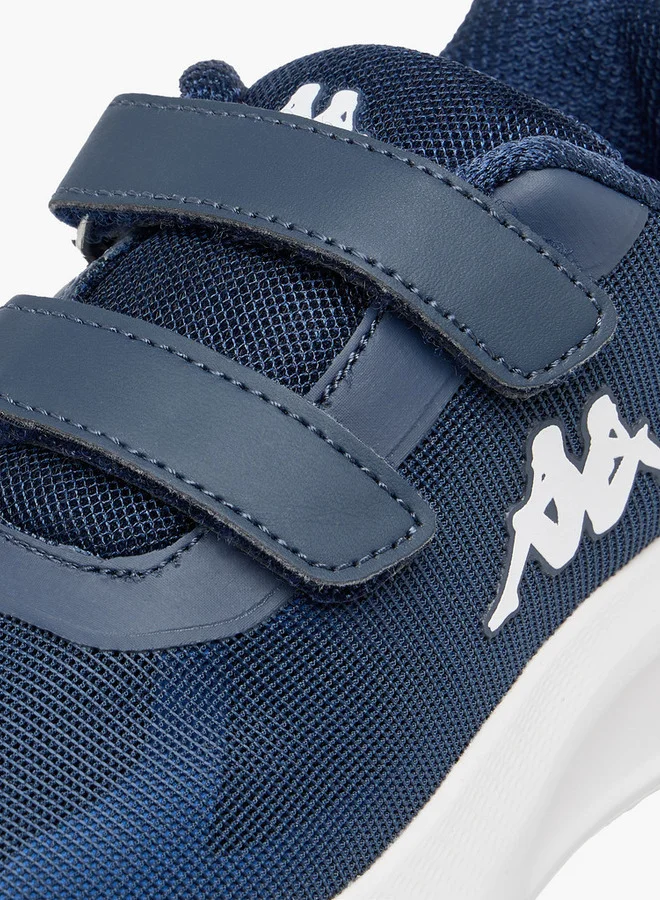 Kappa Boys' Logo Print Sports Shoes with Hook and Loop Closure