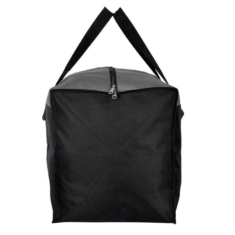 Kuber Industries Kuber Industries Medium Size MultiPurpose Storage BagClothing Storage OrganizerToy Storage BagStationery Paper Storage Bag with Zipper Closure And Strong Handle Grey Black  - Image 3