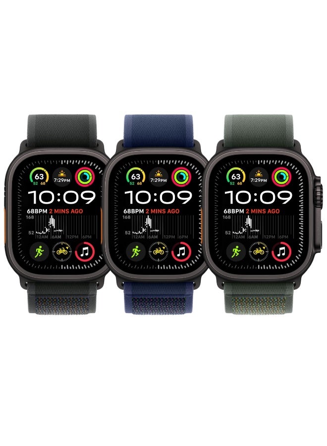 ثسؤشسث مجموعة بديلة من 3 قطع من حزام النايلون باللون الأسود الطبيعي من التيتانيوم متوافقة مع أحجام أحزمة Apple Watch: 42 مم/44 مم/45 مم/46 مم/49 مم تناسب Apple Watch Ultra/Ultra 2/Ultra 3 وسلسلة 11/10/9/8/SE/7/6/5/4/3/2/1 وغيرها من الطرز متوفرة باللون الأسود/الأزرق/الأخضر - Image 4