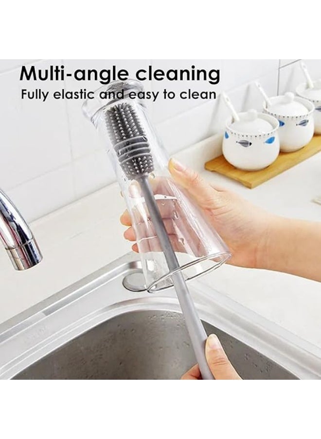 Generic Mug Brush - Silicone Head Cleaning Brush with Long Handle, for Narrow-Nose Jugs and Thermoses - Bottle Cleaning Brush with Flexible Corners - Clean Inside Bottles with Ease - Practical and Effective Brush - Say Goodbye to Difficult Corners - Bottle Brush with Comfortable Handle and Deep Cleaning - Decorative Bottle Brush - An Aesthetic Touch to Any Table or Kitchen - Arrange and Coordinate Your Bottles Elegantly - Modern and Practical Bottle Brush - Mug Brush  - Image 5