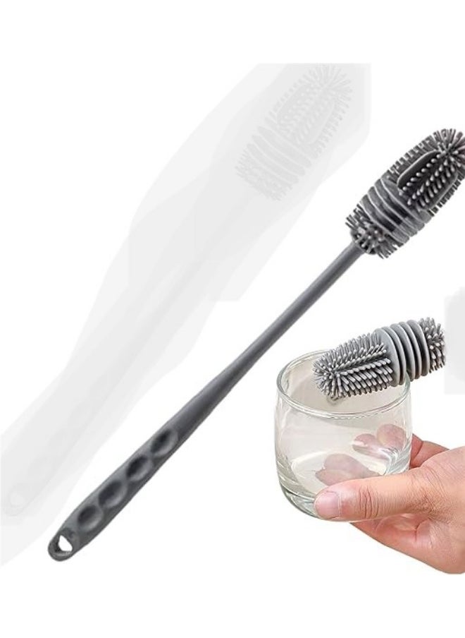 Generic Mug Brush - Silicone Head Cleaning Brush with Long Handle, for Narrow-Nose Jugs and Thermoses - Bottle Cleaning Brush with Flexible Corners - Clean Inside Bottles with Ease - Practical and Effective Brush - Say Goodbye to Difficult Corners - Bottle Brush with Comfortable Handle and Deep Cleaning - Decorative Bottle Brush - An Aesthetic Touch to Any Table or Kitchen - Arrange and Coordinate Your Bottles Elegantly - Modern and Practical Bottle Brush - Mug Brush  - Image 3
