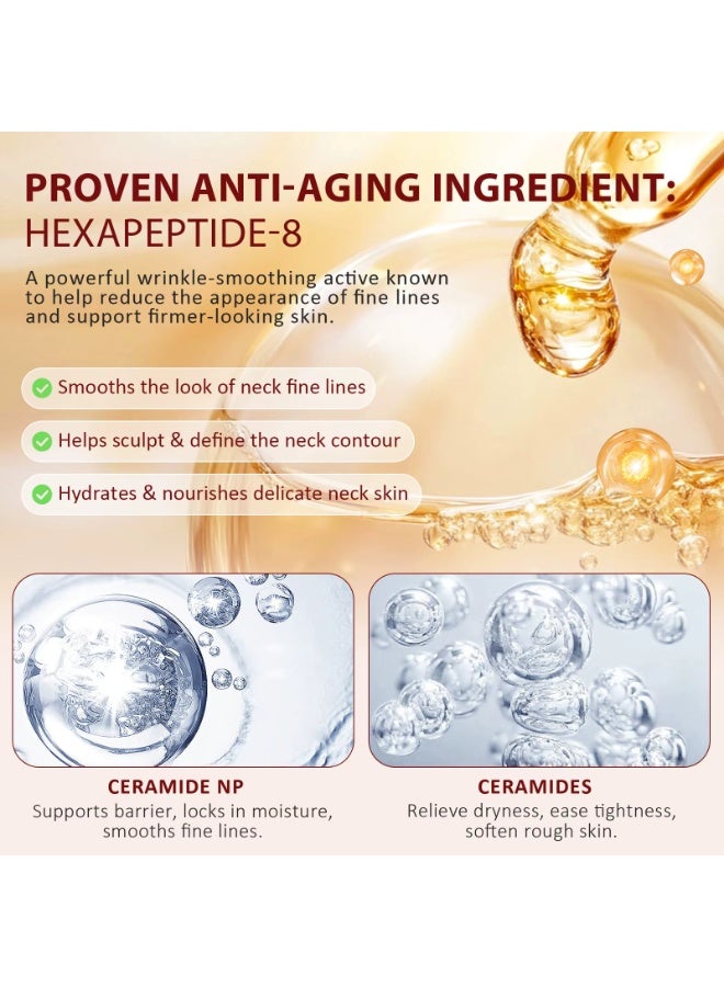 IKZEE 120g Firming Lift Neck Cream AH 8 Firming Neck Cream Roller Moisturizing Tightens Body Skin Repair Cream Neck Lift Lotion Neck Firming Cream Neck Tighten and Lift Cream - Image 3