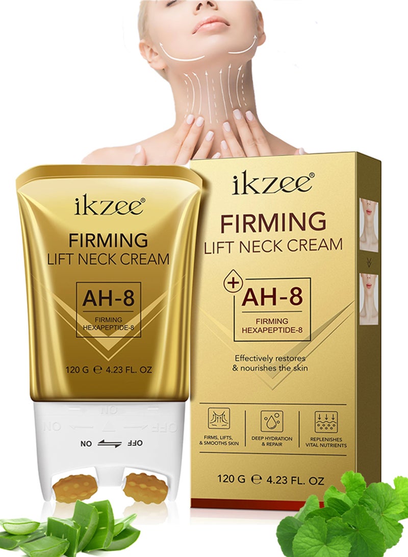 IKZEE 120g Firming Lift Neck Cream AH 8 Firming Neck Cream Roller Moisturizing Tightens Body Skin Repair Cream Neck Lift Lotion Neck Firming Cream Neck Tighten and Lift Cream - Image 1