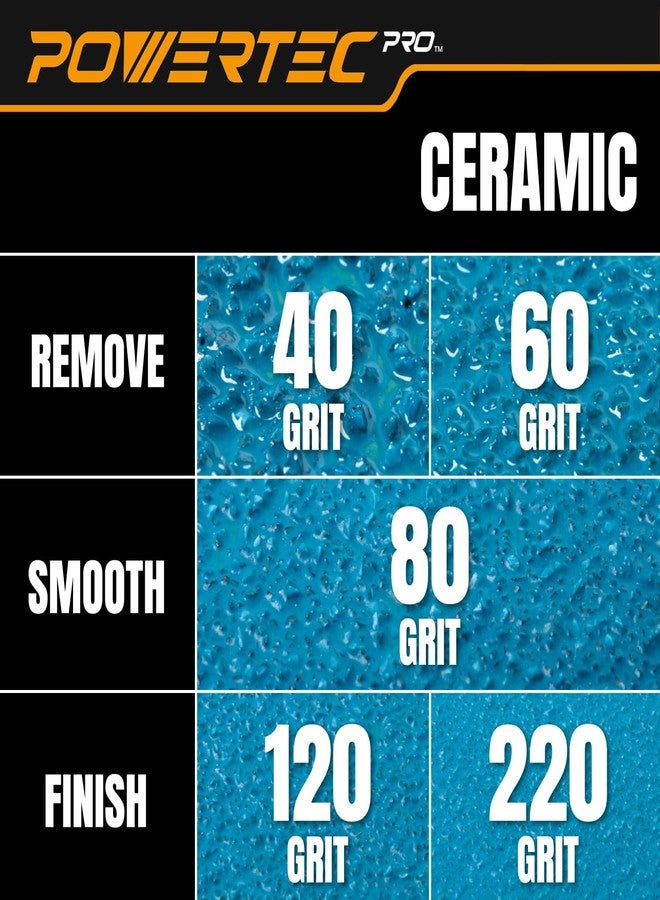 باورتيك مجموعة أقراص صنفرة POWERTEC PRO، 45 قطعة، 5 بوصات، 9 فتحات متنوعة، بحبيبات 80/120/220، مزودة بحلقات تثبيت سيراميكية، مناسبة لصنفرة Festool المدارية - سيارات، دهانات، معادن، أعمال خشبية (45900C-45) - Image 5