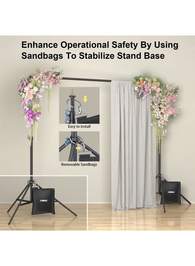 Linco Lincostore 9x10 ft Photography Photo Backdrop Stand Background Support System Kit 4154-4236 - Image 5
