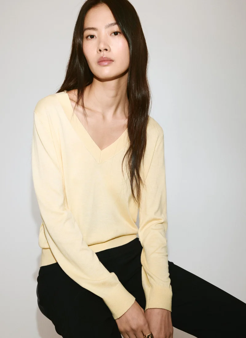 V-Neck Knit Sweater