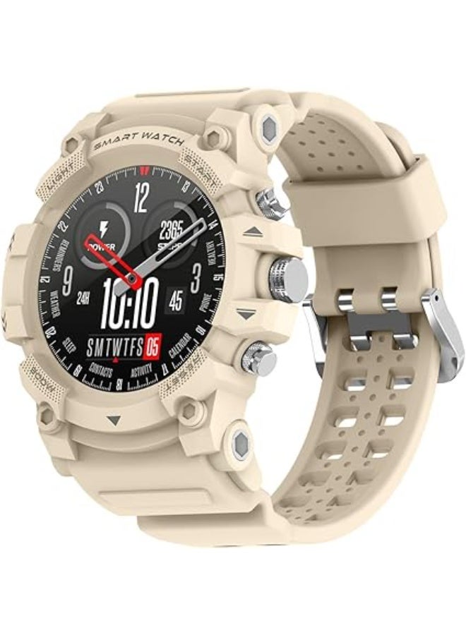 PEJE 1.39” Watch For Men,Smart Watch For Men with GPS,1ATM Waterproof Bluetooth calling Smart Watch,120+ Sport Modes, with SpO2/Heart Rate/Sleep Monitor,Smartwatch Compatible Android iOS (Beige) - Image 1