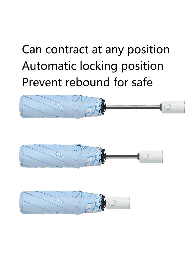 مظلة كاواي للأطفال قابلة للطي، تصميم كرتوني أنمي، مقاومة للرياح القوية، مضادة للأشعة فوق البنفسجية، تعمل تلقائيًا، خفيفة الوزن ومتينة، مظلة مدمجة وسهلة الحمل للفتيات - Image 4