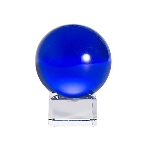 LONGWIN 50mm(2 inch) K9 Solid Crystal Ball with Free Stand Suncatcher (Blue) - Image 1
