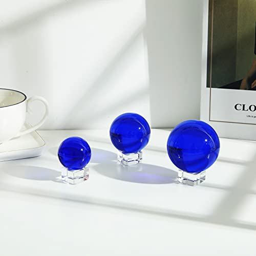 LONGWIN 50mm(2 inch) K9 Solid Crystal Ball with Free Stand Suncatcher (Blue) - Image 4