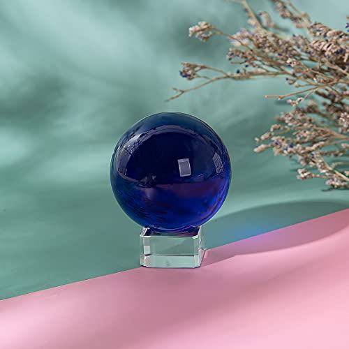 LONGWIN 50mm(2 inch) K9 Solid Crystal Ball with Free Stand Suncatcher (Blue) - Image 3