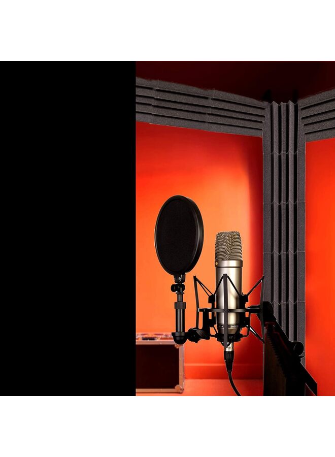 12 PCS Acoustic Foam Panels 7" X 7" X 12" Sound Absorbing Panel, Bass Trap Studio Foam, Corner Block Finish, Sound Panels Soundproof Sound Insulation - Image 4