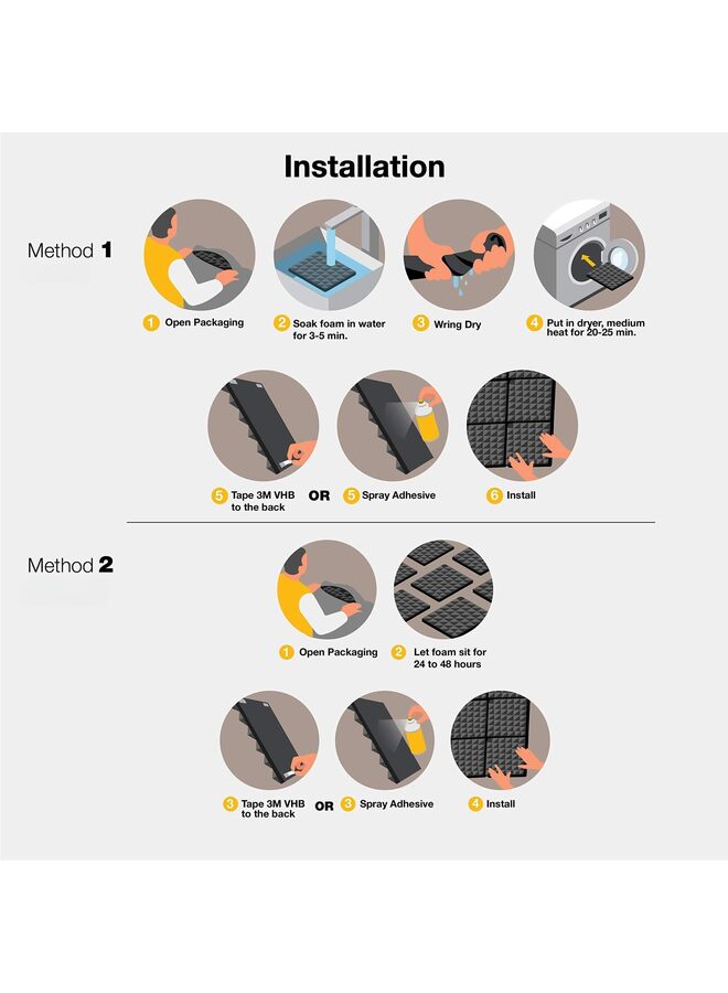 12 PCS Acoustic Foam Panels 7" X 7" X 12" Sound Absorbing Panel, Bass Trap Studio Foam, Corner Block Finish, Sound Panels Soundproof Sound Insulation - Image 3