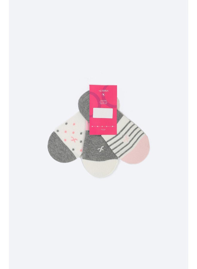 Carina Cotton Invisible Socks - 3 Pairs - Image 2