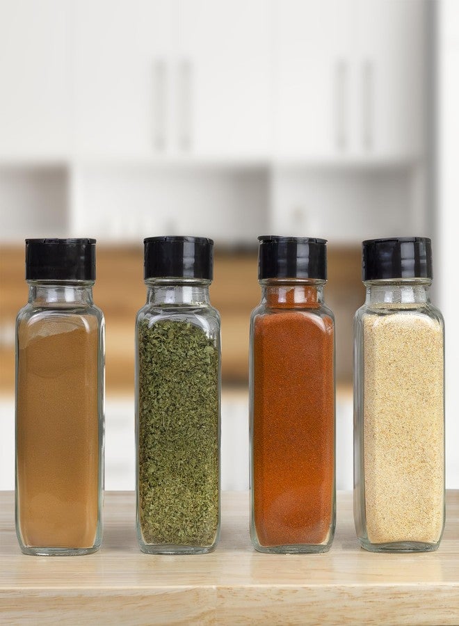 Cornucopia Brands French Square Spice Jars, Spice Shaker/Pourer with Lid (4 Pack); 1-Cup / 8 Fluid Ounce Capacity, Great for Spices, Herbs, Seasonings and More - Image 2