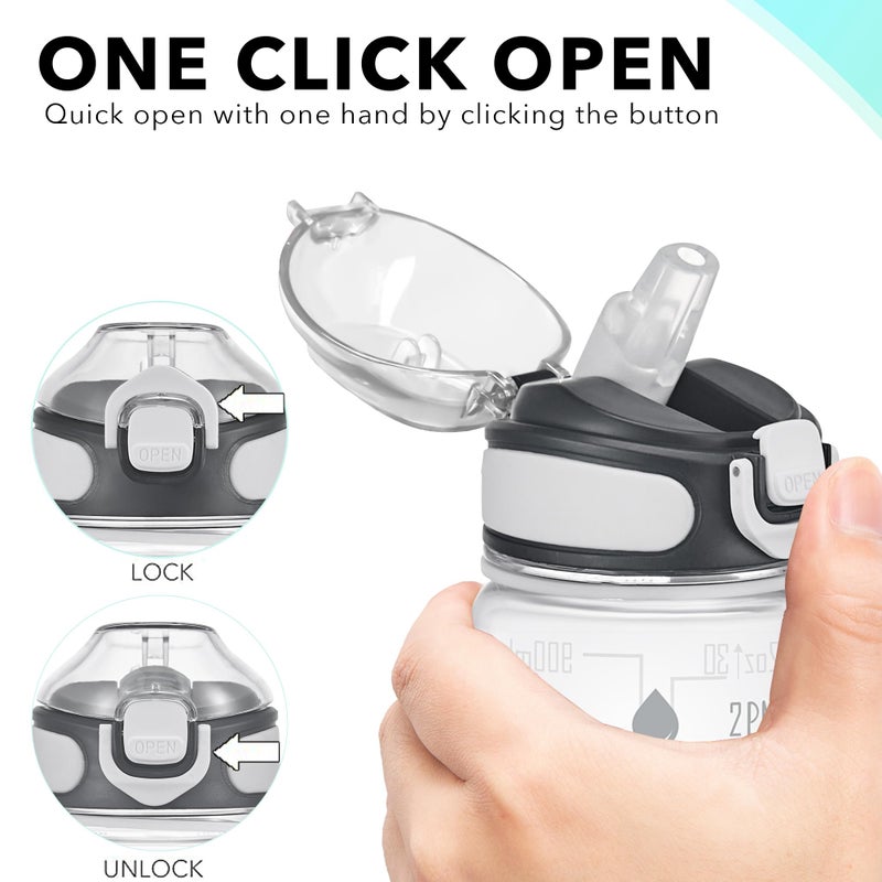 Enerbone 32 oz Water Bottle with Times to Drink and Straw, Motivational Drinking Water Bottles with Carrying Strap, Leakproof BPA & Toxic Free, Ensure You Drink Enough Water for Fitness Gym Outdoor - Image 4