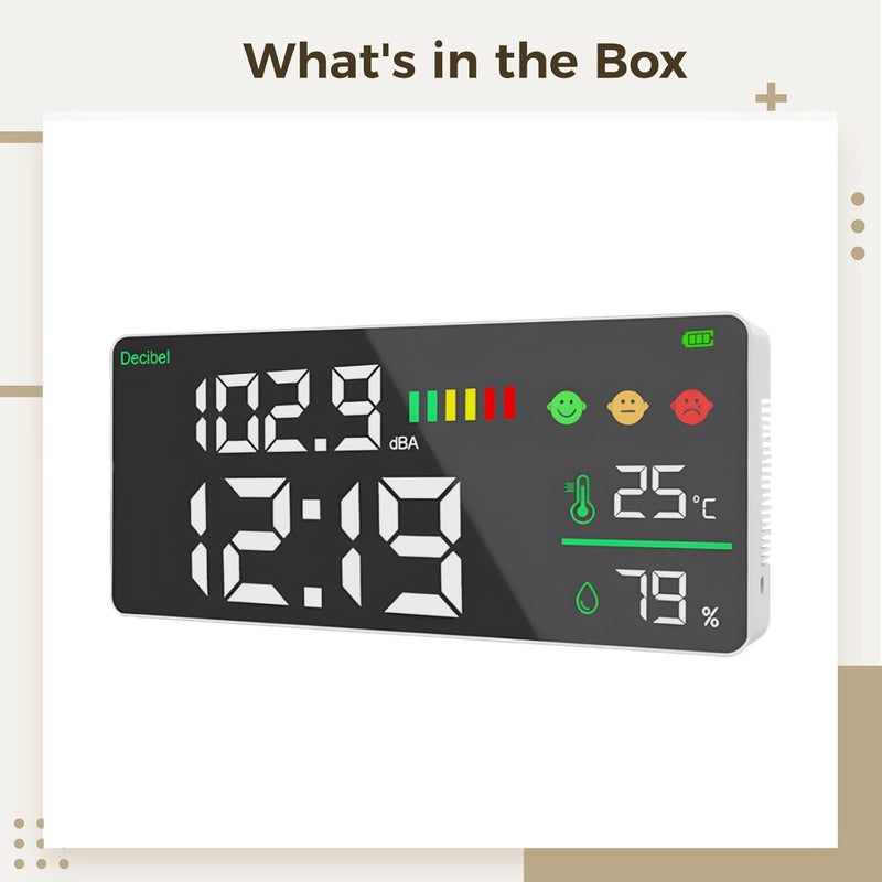 Digital Sound Level Meter Noise Measurement with Temperature Humidity Display - Image 5