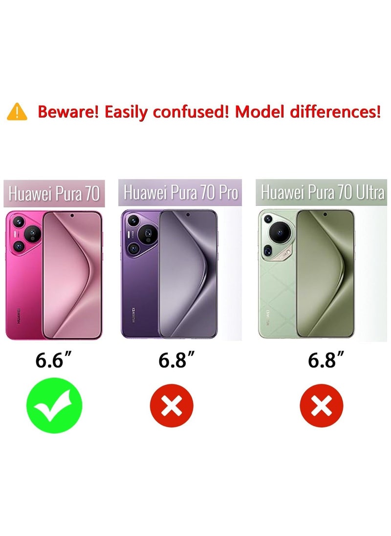 BGM - جراب لهاتف Huawei Pura 70 مصنوع من السيليكون الناعم TPU ومرن ورفيع باللون الأسود غير اللامع مع فتحات دقيقة متوافقة مع Pura 70 - Image 1