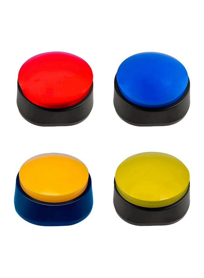 Generic 4 Color Voice Recording Button, Puppy Supplies Dog Training & Behavior aids Stuff Whistle Buttons for Communication Treat Pouches pet clicker Dogs Tools clickers Talking Button Set recordable - Image 1