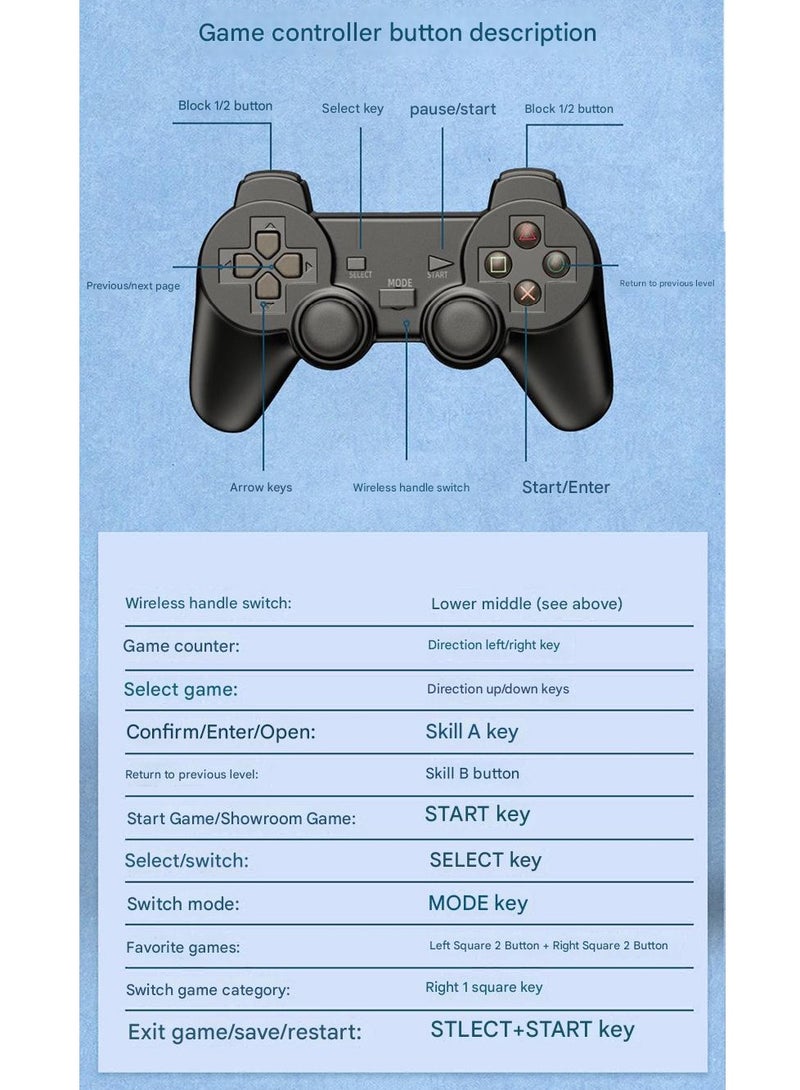 Home Game Console, Dual Player Wireless Arcade, Home 4K High-definition TV, Joystick All-in-one, Single Player Classic Retro - Image 2