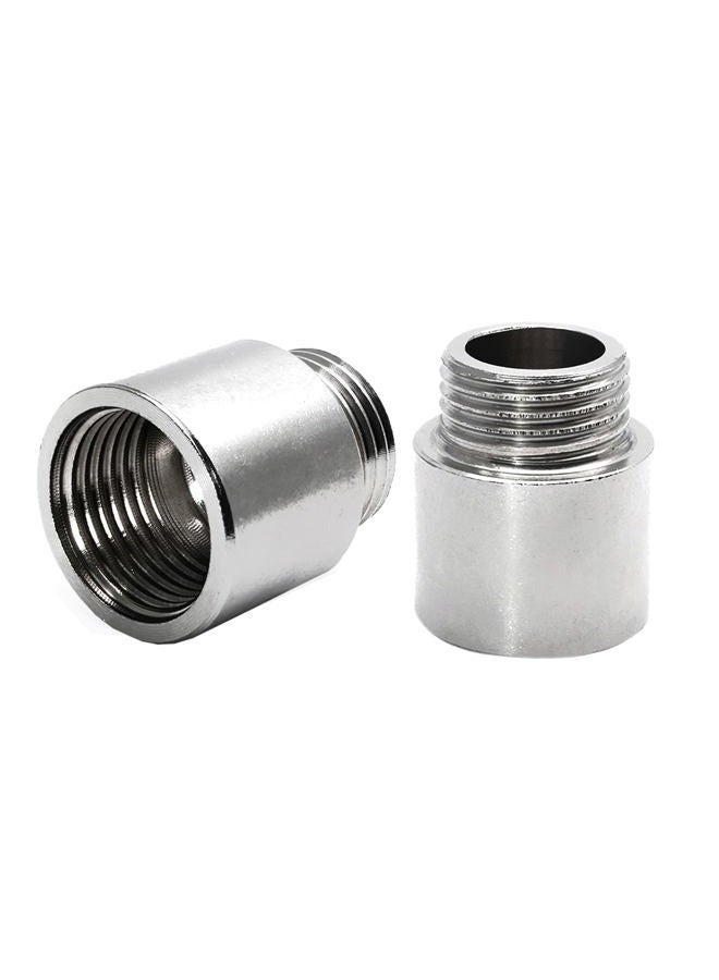 Suiwotin 2pcs 1/2PT Male to 1/2PT Female Thread Shower Head Extension Arm, Stainless Steel 20mm/0.78 Inch Arm Length Shower Head Cast Pipe Fitting Coupler - Image 1
