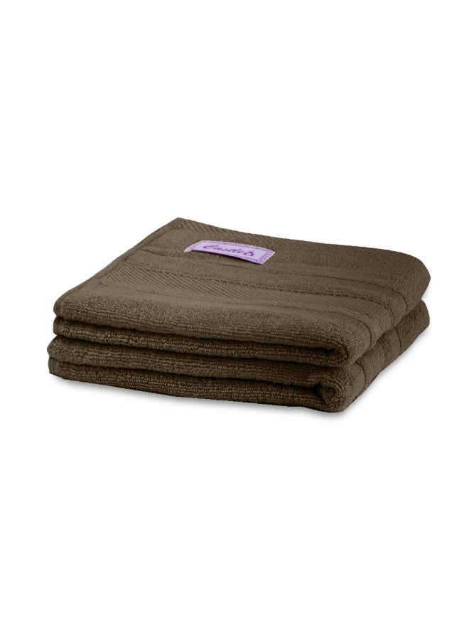 BYFT Home Castle (Beige) Premium Cotton Hand Towel (50 X 90 Cm-Set Of 2) Highly Absorbent, High Quality Bath Linen With Diamond Dobby 550 Gsm - Image 4