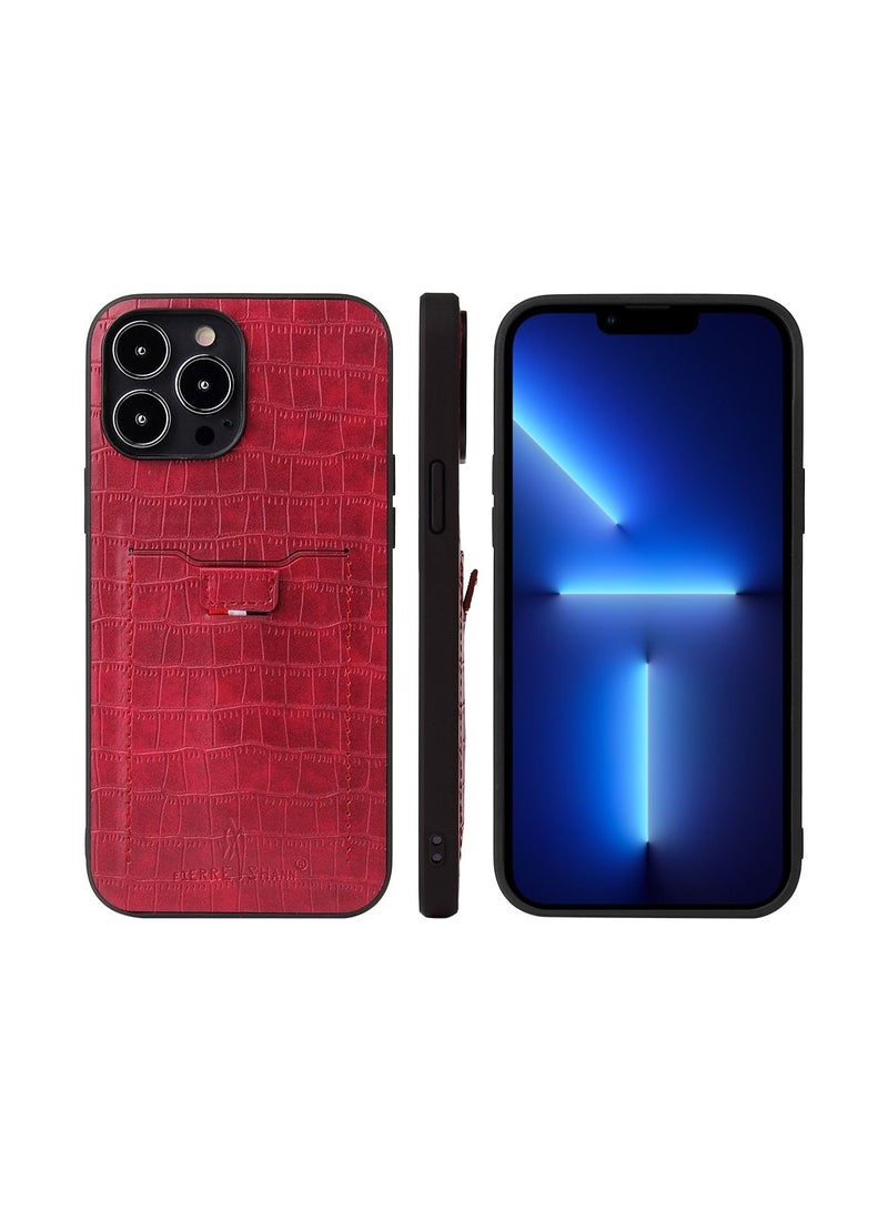 Suteni Leather Protective Back Cover Case Phone Case for iPhone