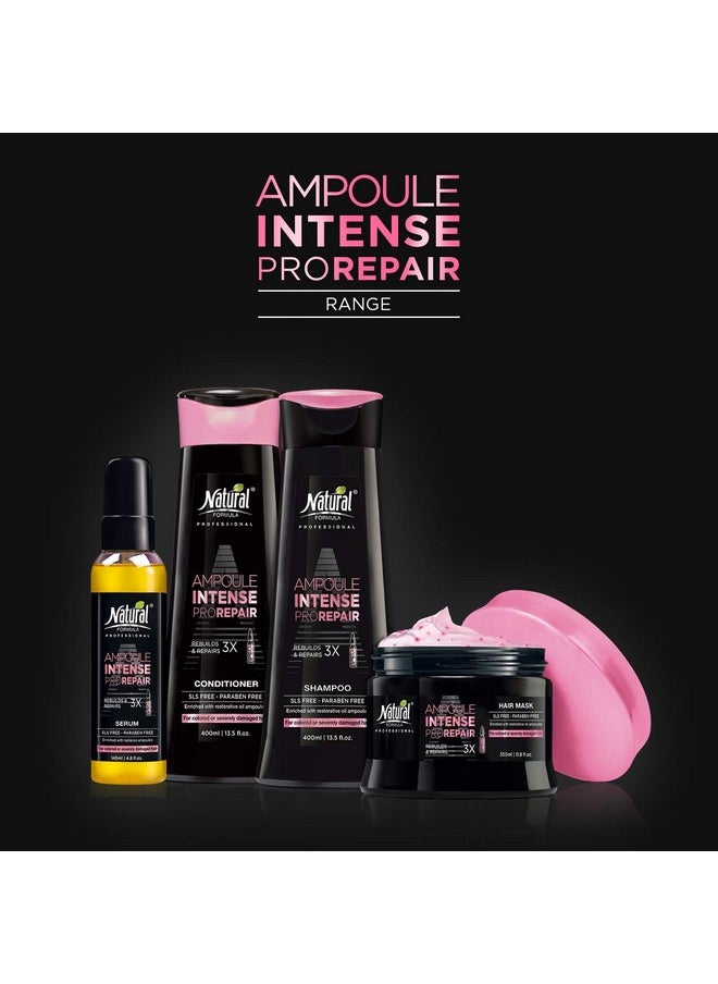 Natural Formula - Ampoule Intense Hair Shampoo Professional Ampoule Treatment With Natural Oils Repair Restore And Nourish Damaged Dry And Colortreated Hair Paraben And Sls Free 13.5 Fl Oz - Image 1